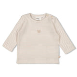 Feetje | Longsleeve rib met Streep Honey Bear Zand