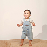 Bess | Salopette Short Jog Denim Light Wash
