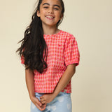 Looxs Little | Little woven Top Heart Check