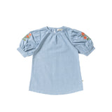 Your wishes | Vichy Blue | Puff sleeve dress allure