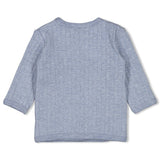 Feetje | Overslag shirt rib | Blue oceaan | Blauw melange
