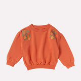 Your Wishes | Floral | Oversized sweater burnt sienna