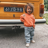 Your Wishes | Floral | Oversized sweater burnt sienna