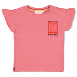 Jubel | T-shirt met backprint | Salsa Sunset | Roze
