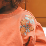 Your Wishes | Floral | Oversized sweater burnt sienna