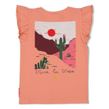 Jubel | T-shirt met backprint | Salsa sunset | Zalm