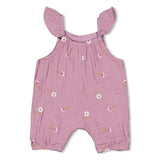 Feetje | Jumpsuit mousseline embroidery | Flower ranch | Violet