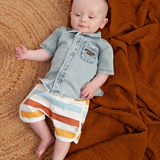 Bess | Short Striped Amber