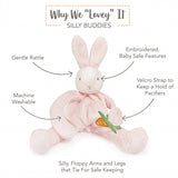 Bunnies By The Bay | knuffeldoekje met speenhouder Konijn roze