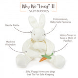 Bunnies By The Bay | knuffeldoekje met speenhouder Konijn wit