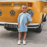 Your wishes | Vichy Blue | Puff sleeve dress allure