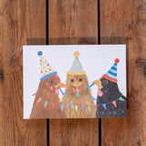 Kaart | Getekend door zusje | Kippenfeest enkele kaart | 11123