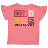 Jubel | T-shirt met backprint | Salsa Sunset | Roze