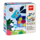 Apli | Hond stickers in blik | 8 kaarten stickers