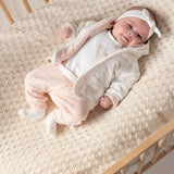 Feetje | Broek Pointelle rib | Delicate Flower | L.roze
