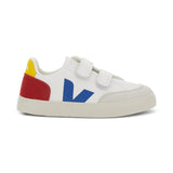 Veja | Small V-12 Leather White Multico-Pepper