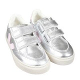 Veja | Small V-12 Leather Silver Lassi