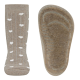 Ewers | Anti Slip Sokken Beige met Witte Hartjes