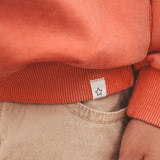 Your wishes | Wide sweater burnt sienna | Garment dye