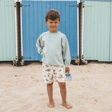 Your wishes | Wide sweater ocean | Garment dye