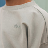 Your wishes | Wide sweater ocean | Garment dye