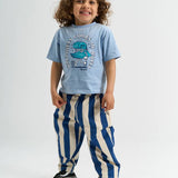 The New | Silas Baggy Pants True Blue Striped