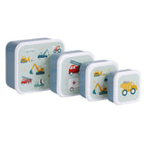 Little Lovely Company | Lunch & Snack box set | Voertuigen