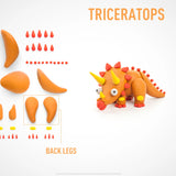 Hey Clay | Dino Triceratops | 3 potjes