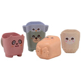 Happy World | Bio Plastic Stapelemmers en bekers