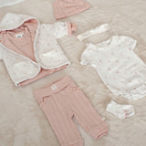 Feetje | Broek Pointelle rib | Delicate Flower | L.roze