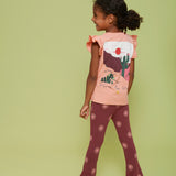 Jubel | T-shirt met backprint | Salsa sunset | Zalm