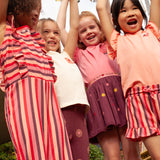 Jubel | Jumpsuit met streep | Seersucker | Salsa sunset | Zalm