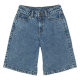 The New | Svende long baggy fit denim shorts | blue denim