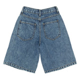 The New | Svende long baggy fit denim shorts | blue denim