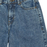 The New | Svende long baggy fit denim shorts | blue denim