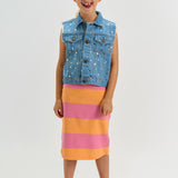 The New | Romina Denim vest | Light blue denim