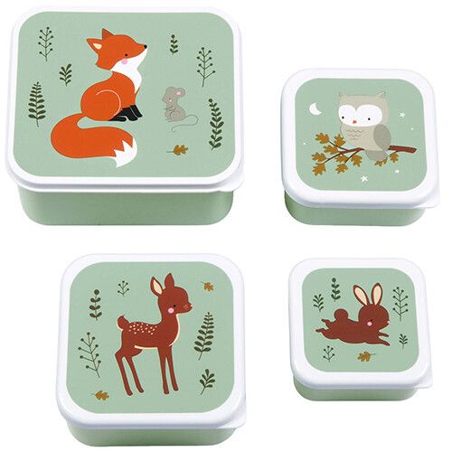 Little Lovely | Lunch & Snack box Set | Forest Friends
