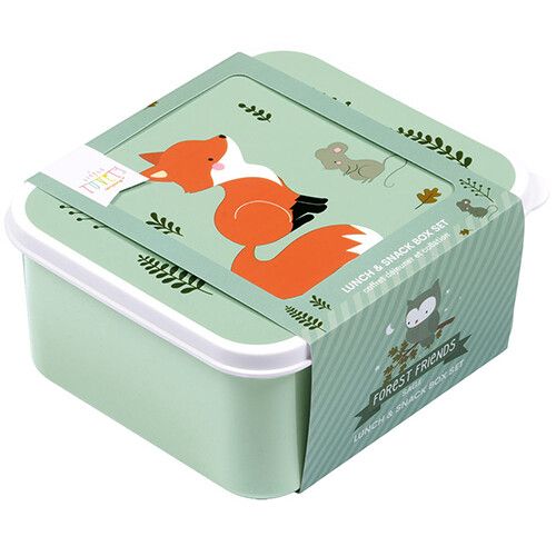Little Lovely | Lunch & Snack box Set | Forest Friends - Afbeelding 2