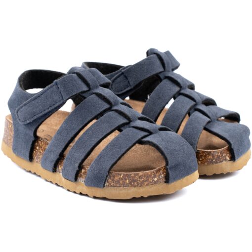 Mikk-Line | Sandal Suede Cork | Blue Night