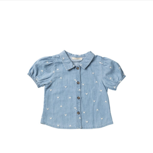 Your Wishes | Slub Denim | Puff Sleeve Shirt